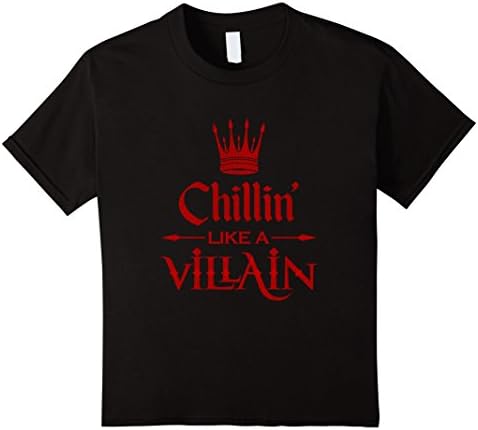Kids Tee Vision Chillin Like A Villain T-Shirt 10 Black