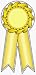 Award Ribbon Stickers: Gold Ribbons by Teacher's Friend