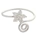 Hawaiian Jewelry Sterling Silver CZ Flower Toe Ring