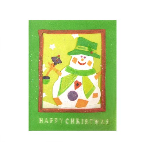 Greeting Soap Card - Happy Christmas (green)