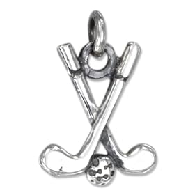 STERLING SILVER GOLF CLUBS AND BALL GOLF CHARM