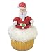 Santa Claus 3D Head Cake Picks - 6ct
