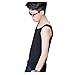 Woman's Super Flat Chest Built-in Elastic Band Binder Slim Fit Tank Tops XL (Lable XL=us M, 5) Black