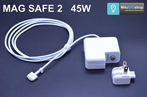 MAGSAFE 2 MacBook Air Charger (11-inch and 13-inch): MBS 45W Power Adapter [Charge + Protect] Replacement Series with Apple AC Magsafe 2 Connection (T-Style) MD592LL/A