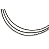 16 + 2 Inch Extension 3 Strand 1.8mm Black Leather Necklace with Lobster Clasp
