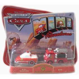 Disney Pixar CARS Movie Toy Mini Adventures Radiator Springs Fire Deptartment Doc Hudson and Red by Disney