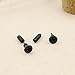 HuaYang Women Men Unisex Unique Nail Shape Carbon Teel Plating Screw Stud Earrings(Black)