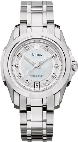 Bulova Women's 96P115 Precisionist Longwood Diamond MOP Dial Steel Bracelet Watch