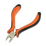 uxcell ニッパー　斜めのカッティングプライヤー　カッタープライヤー 　圧着グリップ　オレンジ