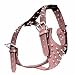 Large Top Dog Spiked Pink Leather Dog Harness