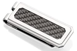 Steel & Black Carbon Fiber Money Clip