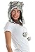 Faux FUR ANIMAL HATS HOODS B&W GRAY WOLF ski WITH POMS UNISEX GLOVES WARM WINTER