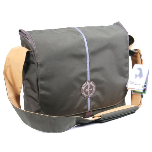 15.4 inch Trendy Fashion Gray Laptop Notebook Shoulder Messenger Bag
