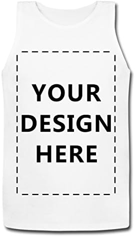 Add Image Text Custom Personalized Cotton Sleeveless Tank Top For Men Women Slim Fit