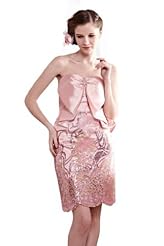 Short Chiffon/Taffeta/Tulle Beaded Crystal Lace Crystals Applique Prom Dress/Mini Dress 