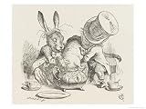 : The Hatter's Mad Tea Party the Hatter and the Hare Put the Dormouse in the Tea-Pot Fine Art Giclee Poster Print by John Tenniel, 16x12