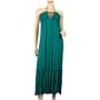 Sexy Green Sequined Plus Size Halter Dress - 3X