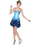Blondie Nites Prom Dress, Strapless Ombre Swag Skirt Blue/Mist 5