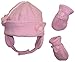 N'Ice Caps Baby Girls/Toddlers 2 Ply Fleece Applique Tassel Hat and Mitten Set