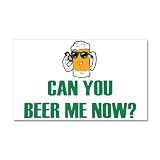 22 x 14 Wall Vinyl Sticker Can You Beer Me Now Beer Mug