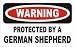 WARNING PROTECTED BY A GERMAN SHEPHERD Apron (Various Colors Available)