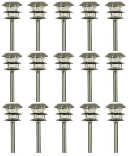 Westinghouse 15-Piece Cobalt Solar Light Set, Stainless Steel