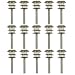 Westinghouse 15-Piece Cobalt Solar Light Set, Stainless Steel