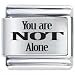 Jewelry : You Are Not Alone Friend Religious Italian Charms Bracelet Link