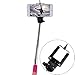 UFCIT Extendable Selfie Handheld Stick Monopod with Adjustable Phone Holder and Bluetooth Wireless Remote Shutter for iPhone Samsung and other system over IOS 6.0 and Android 4.2.2 Smartphones (Pink with Shutter)