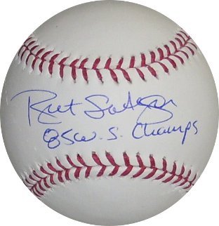 Bret Saberhagen Signed Royals Baseball - 85 WS Champs
