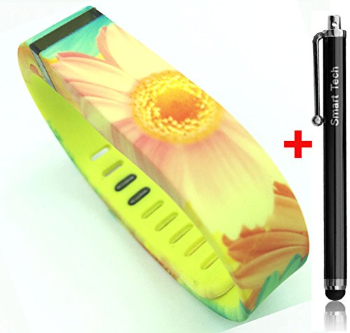 Smart Tech Sunflower Flowers Roses Yellow Syle Replacement Band With Clasp for Fitbit FLEX Only /No tracker/ Wireless Activity Bracelet Sport Wrist band for Fit bit Flex Bracelet Sport Arm Band Armband