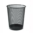 Round Waste Bin, Steel Mesh, 11-7/10"x11-7/10"x14", Black (SPR52770) Category: Desk Wastebaskets