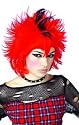 Adult Rockin Red Mohawk Wig