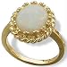 14k Yellow Gold & Opal Cabachon Ladies Ring