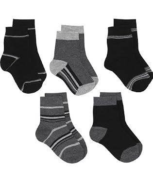 Black Stripe Sock - 5pk