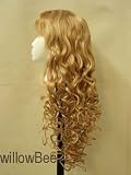 24" Long Dark Auburn Blend Highlight on Dark Brown and Chestnut Brown Blend Base spiral / bangs synthetic wigs