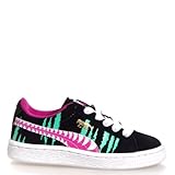 PUMA Suede Chemical Comic Jr Girls' Toddler-Youth Sneaker 12 M US Little Kid Black-Green-White-Suede