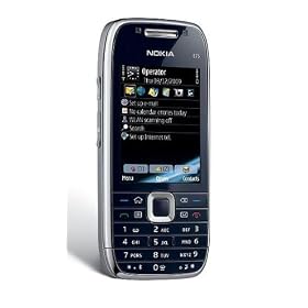 Nokia E75 Silver Black Unlocked International Version with No U.S Warranty