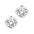 14K White Gold 1/10 ct. Round Brilliant Cut Diamond Earring Studs (Good, G-H Color, I1 Clarity)
