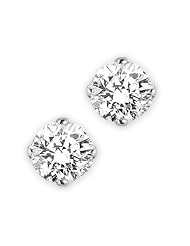 14K White Gold 1/4 ct. Round Brilliant Cut Diamond Earring Studs (G-H Color, I2-I3 Clarity)