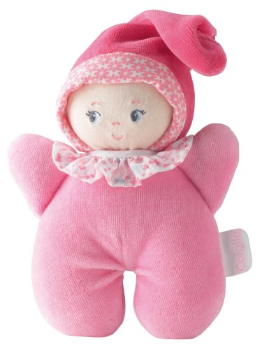 Corolle W8989 - Rasselpuppe, Puppe 16 cm, bonbonrosa