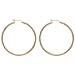 18kt Gold over Sterling Silver 40mm Click Top Classic Hoop Earring w 2mm Round Tubing