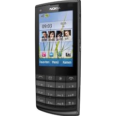 Nokia X3-02 Handy (6.1cm (2.4 Zoll) Touch&Type Display, Bluetooth, WLAN, microSD, 5 MP Kamera) Smartphone ohne Vertrag/ohne Branding , KEIN SIMLOCK, inkl. Vodafone CallYa Starter mit 1 Euro Startguthaben , Dark Metal (schwarz)