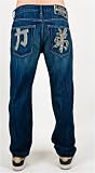 Evolution Premium Denim Kanji Crystal Studded Jeans - Medium Wash