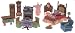 Loving Family Dollhouse Additions Gift Set: Parent's Bedroom, Living Room and Dining Room