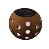 Smart Solar/Smart Solar 3180WRM1 Ceramic Solar Sphere Lantern. Terracotta