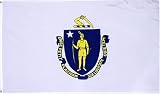 Massachusetts US State Flag - 3 foot by 5 foot Polyester (NEW)