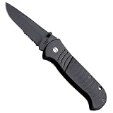 Black Thrasher Spring Assisted Pocket knife - Black