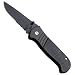 Black Thrasher Spring Assisted Pocket knife - Black