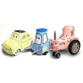 Luigi, Guido and Tractor Character Vehicle Set From Disney Cars by Mattel
